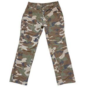 RED SNAP Camouflage Pants Mens 36 X 32 Straight Leg Utility Outdoor Wear Camo